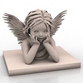 천사 날개 동상 3d 모델