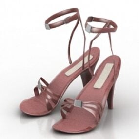 Mô hình 3d đôi giày đỏ