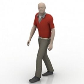 Kävelevä liikemies 3d-malli