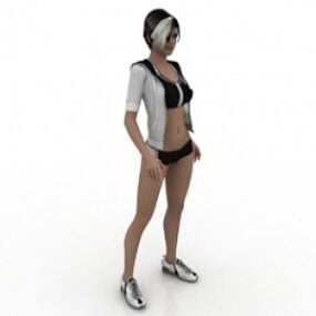 Módní Bikini Girl 3D model