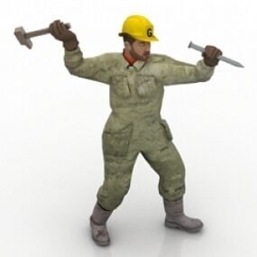 דגם 3D Workman