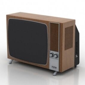 3D model retro televize