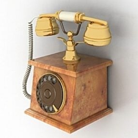 Vintage-puhelin 3d-malli