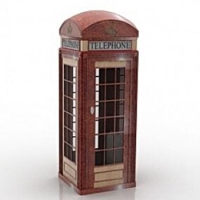 3d модель телефонної будки