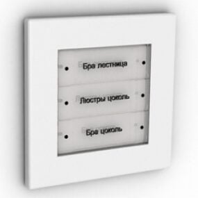 Modelo 3d do interruptor de botão