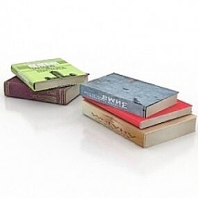 نموذج كومة الكتب الملونة ثلاثي الأبعاد
