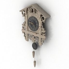Retro Wall Clock 3d model