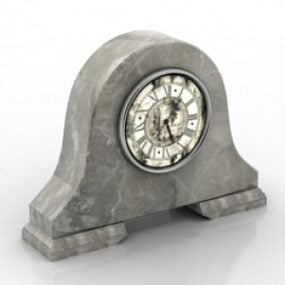 Curved Table Clock 3d model