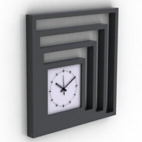Reloj de pared con marco modelo 3d