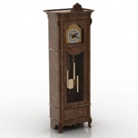 Wooden Striking Clock 3d model