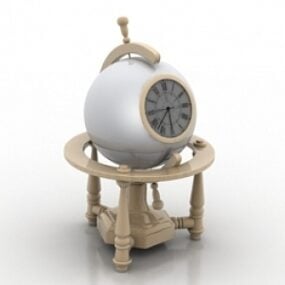 Globe Clock 3d model
