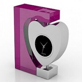 Mô hình đồng hồ trái tim 3d