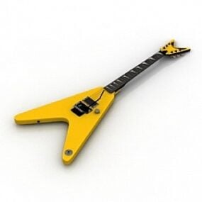 Guitarra modelo 3d