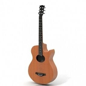 Modello 3d in materiale di legno per chitarra classica