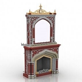 Decoration Fireplace 3d model