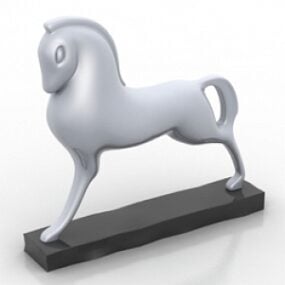 Modelo 3D da estátua do cavalo