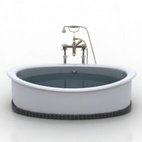 Kwadratowy prysznic Gessi sanitarny Model 3D