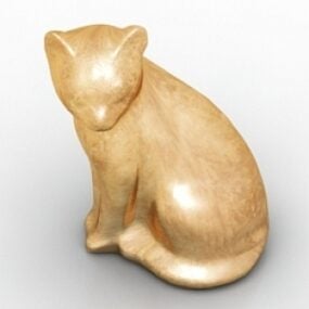 مدل 3 بعدی مجسمه گربه