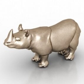 Figurine Rhinoceros 3d model