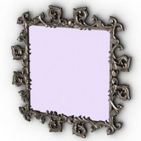 Decoración de espejo modelo 3d