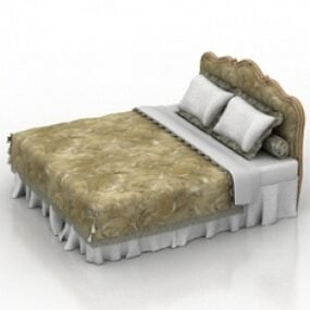 מיטה זוגית דגם תלת מימד