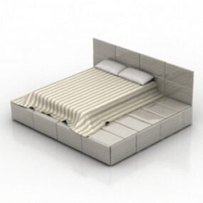 Nội thất giường ngủ mẫu 3d
