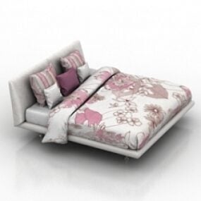 Model 3D podwójnego łóżka