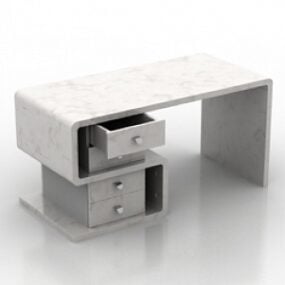 Table Kare White Club Desk Snake 3d model