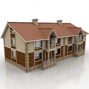 Cottage Double modèle 3D