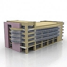 3д модель здания бизнес-центра