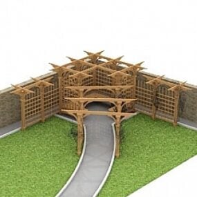 Chinese Classic Garden Pavilion 3d-modell