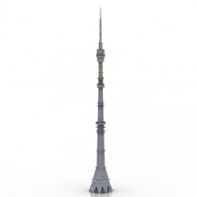 Toren Moskou Televisietoren 3D-model