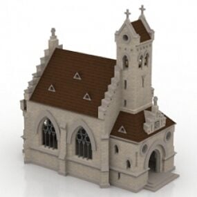 Brazil Baroque Church Architecture 3d model