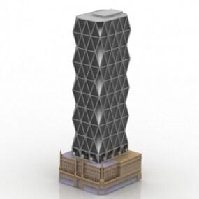 بناء نموذج برج هيرست فوستر ثلاثي الأبعاد