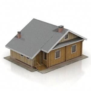 House Wood Free 3d Model 3ds Gsm Open3dmodel 6248
