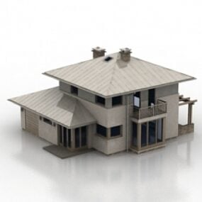 Model 3d rumah