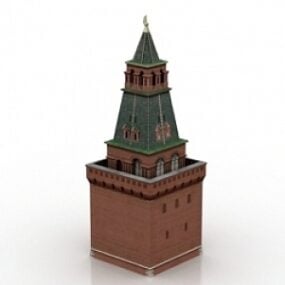 Mô hình 2d Tháp 3 Vtoraya Bezymyannaya Kremlin