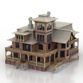 하우스 우드 3d 모델