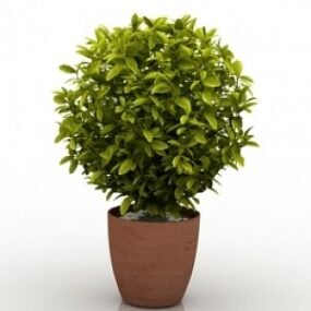 Model 3d tumbuhan