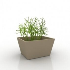 Model 3d tumbuhan