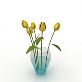 Mô hình hoa tulip 3d