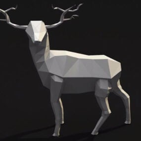 Low Poly Deer 3d-modell