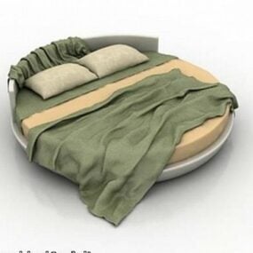Bed Round Design 3d model