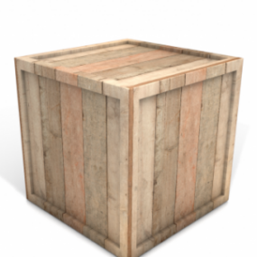 간단한 나무 상자 3d 모델