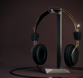 Špičkový 3D model sluchátek