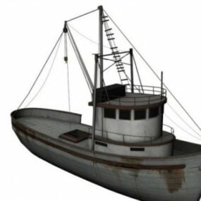Model 3D łodzi rybackiej