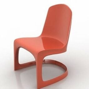 Plastic Curved Chair 3d model