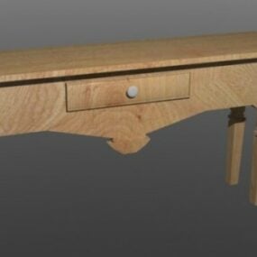 प्राचीन दराज टेबल 3डी मॉडल