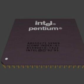 Intel Pentium İşlemci 3d modeli