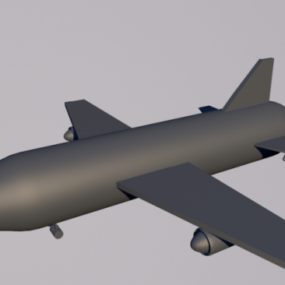 Lowpoly Modelo 3d de avião